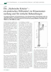 Die „Sächsische Krücke“ – ein praktisches Hilfsmittel zur Klauenuntersuchung und für einfache Behandlungen