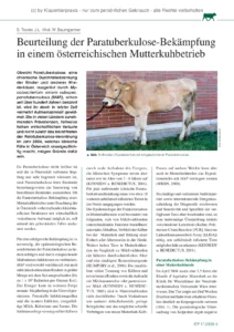 Beurteilung der Paratuberkulose-Bekämpfung in einem österreichischen Mutterkuhbetrieb