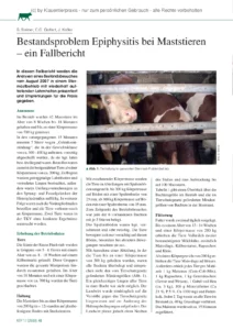 Bestandsproblem Epiphysitis bei Maststieren – ein Fallbericht