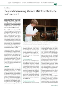 Bestandsbetreuung kleiner Milchviehbetriebe in Österreich